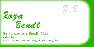 roza bendl business card